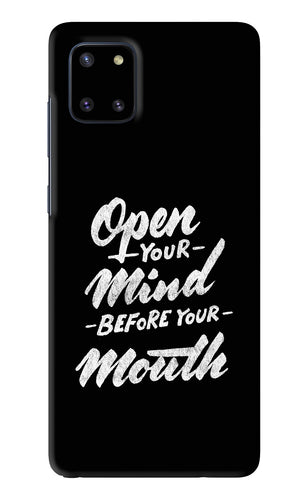 Open Your Mind Before Your Mouth Samsung Galaxy Note 10 Lite Back Skin Wrap