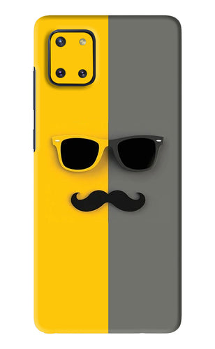 Sunglasses with Mustache Samsung Galaxy Note 10 Lite Back Skin Wrap
