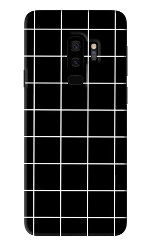 White Grid Samsung Galaxy S9 Plus Back Skin Wrap