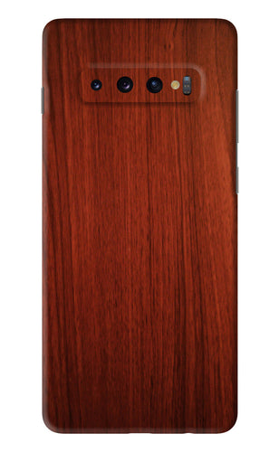 Wooden Plain Pattern Samsung Galaxy S10 Plus Back Skin Wrap