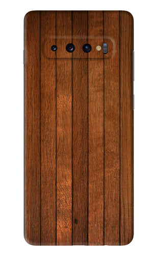 Wooden Artwork Bands Samsung Galaxy S10 Plus Back Skin Wrap