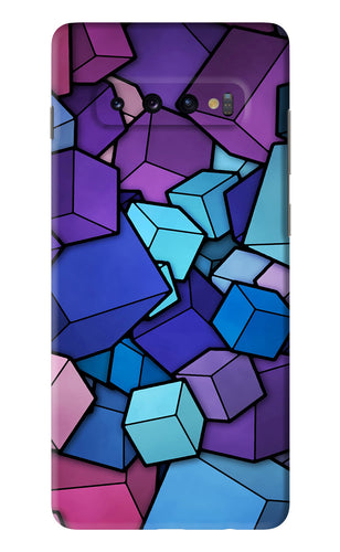 Cubic Abstract Samsung Galaxy S10 Plus Back Skin Wrap