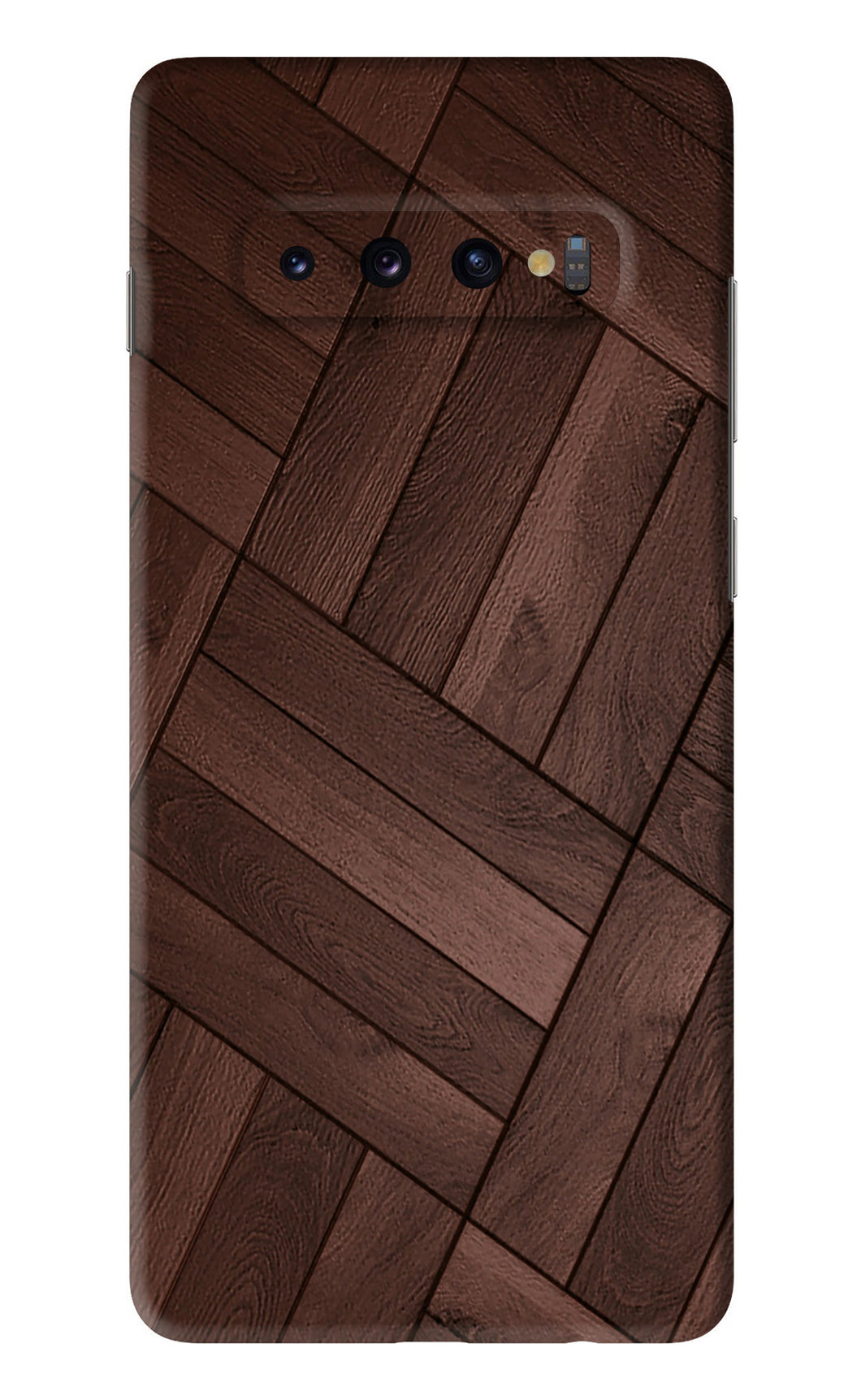 Wooden Texture Design Samsung Galaxy S10 Plus Back Skin Wrap