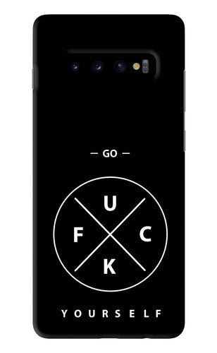 Go Fuck Yourself Samsung Galaxy S10 Plus Back Skin Wrap