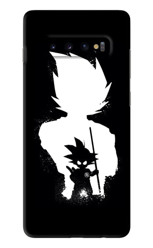Goku Shadow Samsung Galaxy S10 Plus Back Skin Wrap