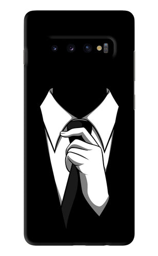 Black Tie Samsung Galaxy S10 Plus Back Skin Wrap