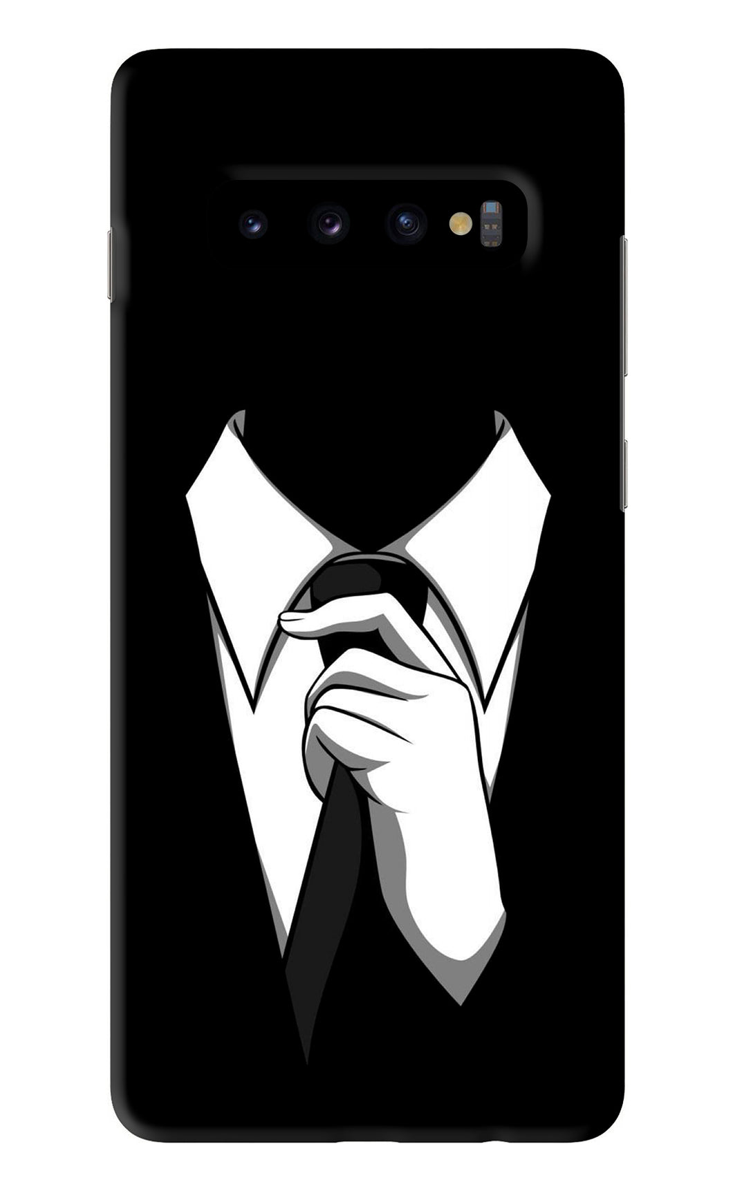 Black Tie Samsung Galaxy S10 Plus Back Skin Wrap