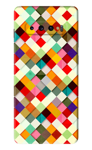 Geometric Abstract Colorful Samsung Galaxy S10 Plus Back Skin Wrap