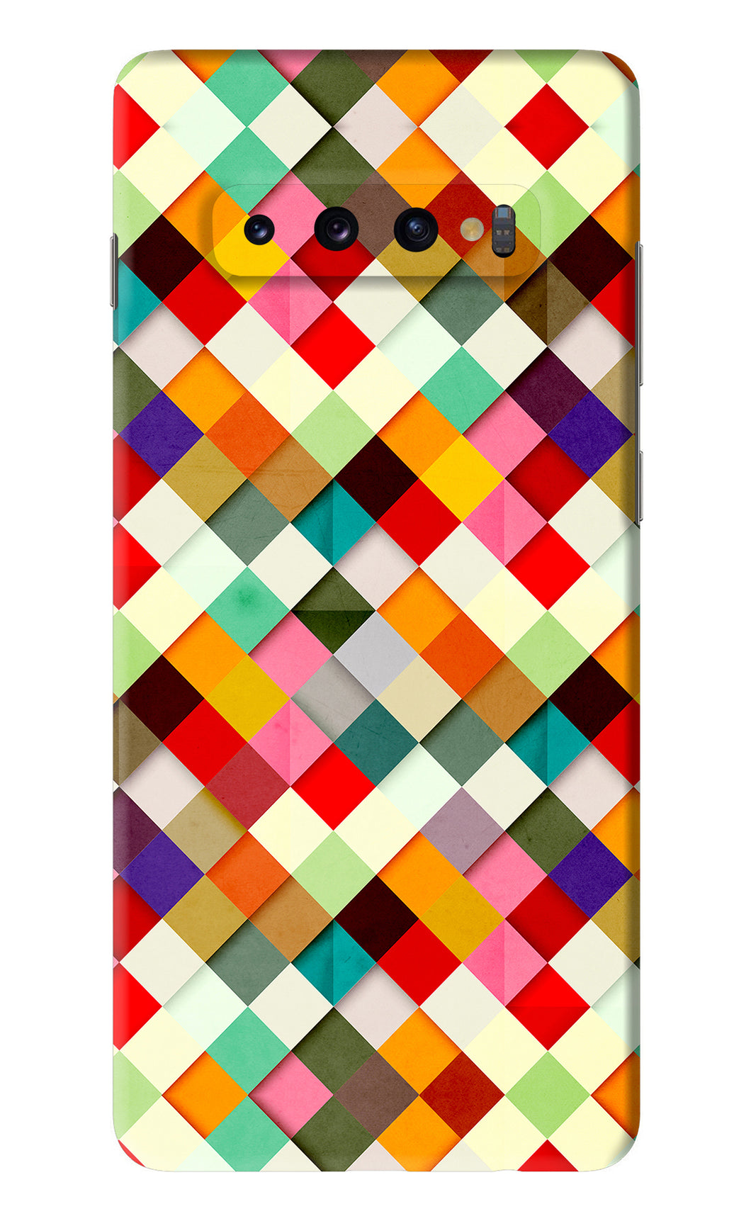 Geometric Abstract Colorful Samsung Galaxy S10 Plus Back Skin Wrap