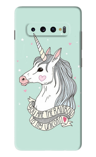Unicorn Wallpaper Samsung Galaxy S10 Plus Back Skin Wrap