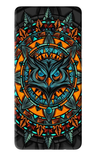 Angry Owl Art Samsung Galaxy S10 Plus Back Skin Wrap