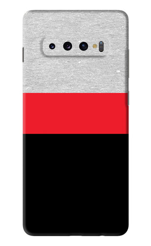 Tri Color Pattern Samsung Galaxy S10 Plus Back Skin Wrap
