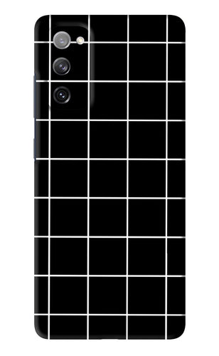 White Grid Samsung Galaxy S20 FE Back Skin Wrap