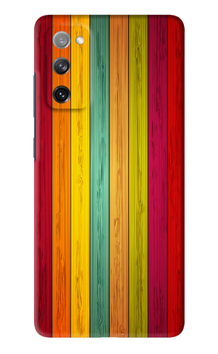 Multicolor Wooden Samsung Galaxy S20 FE Back Skin Wrap