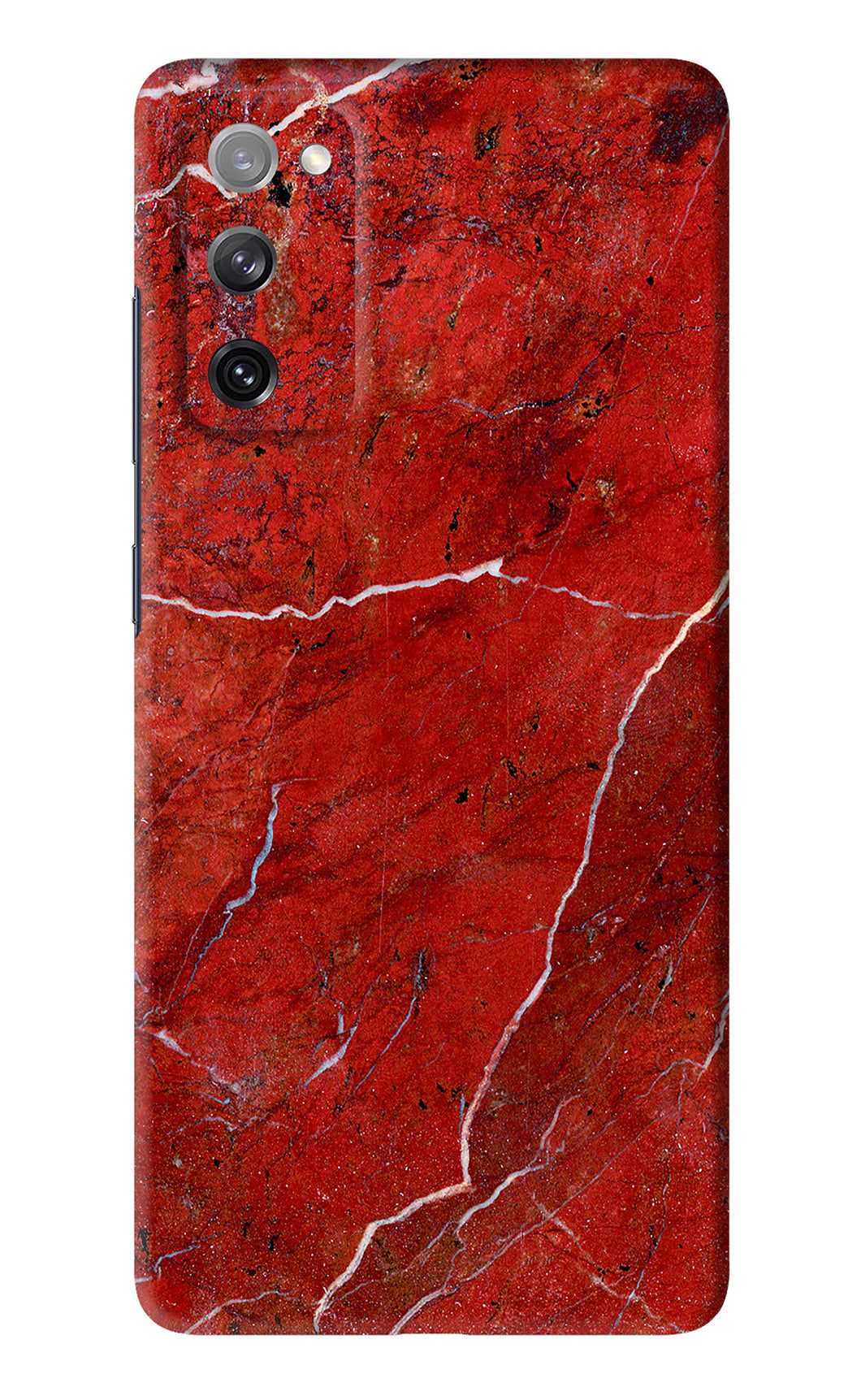 Red Marble Design Samsung Galaxy S20 FE Back Skin Wrap