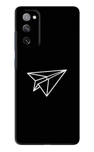Paper Plane White Samsung Galaxy S20 FE Back Skin Wrap
