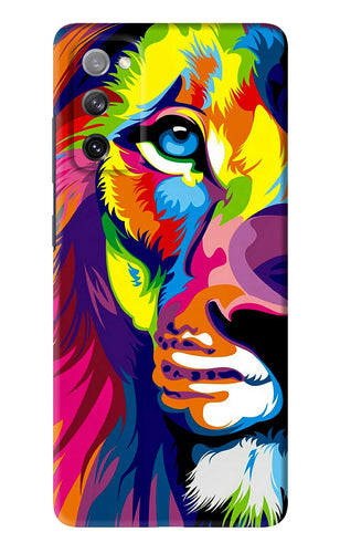 Lion Half Face Samsung Galaxy S20 FE Back Skin Wrap