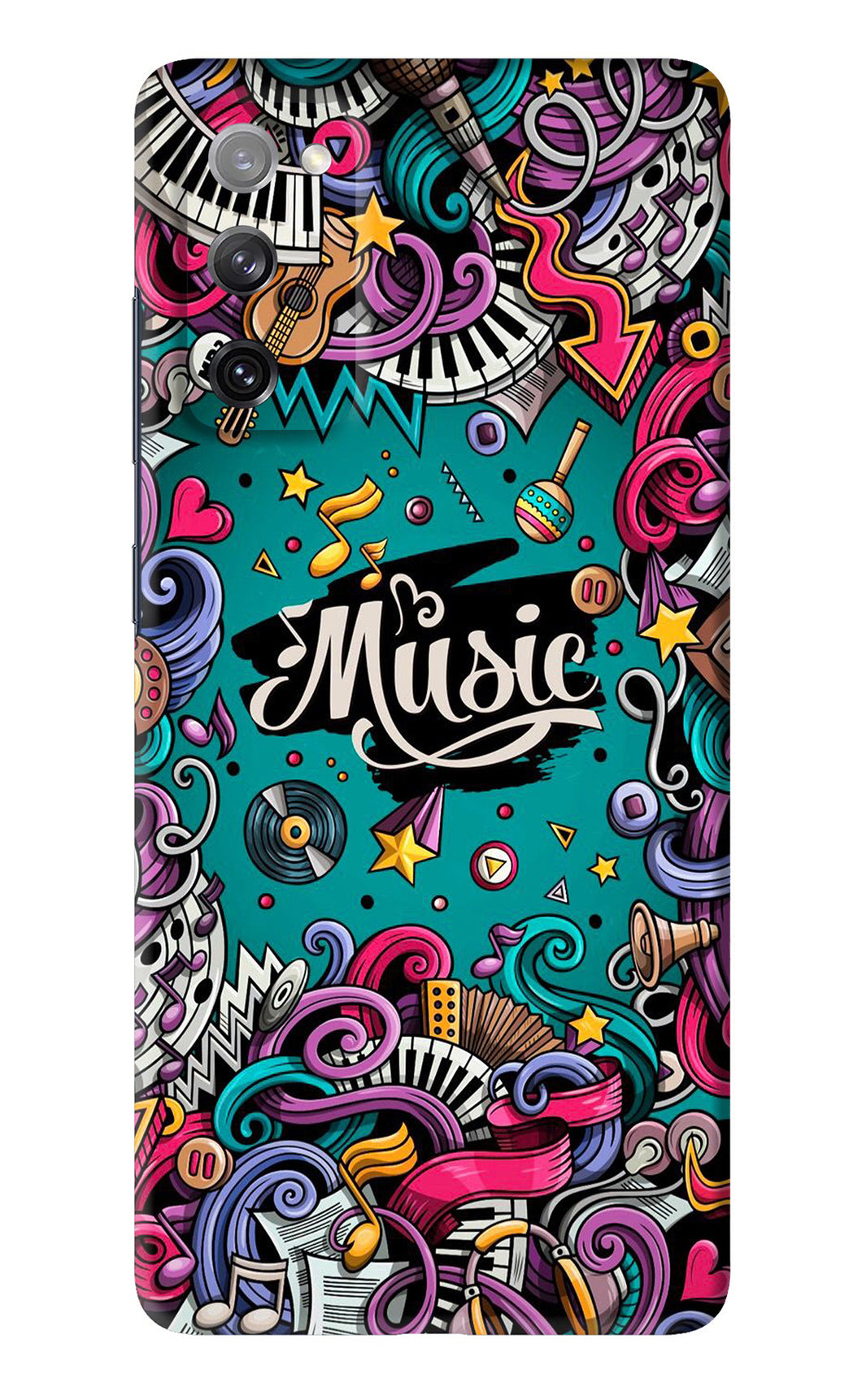 Music Graffiti Samsung Galaxy S20 FE Back Skin Wrap