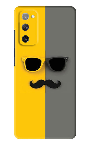 Sunglasses with Mustache Samsung Galaxy S20 FE Back Skin Wrap