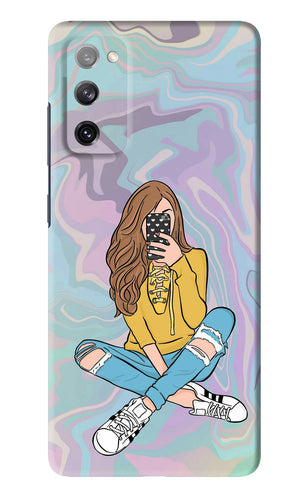 Selfie Girl Samsung Galaxy S20 FE Back Skin Wrap