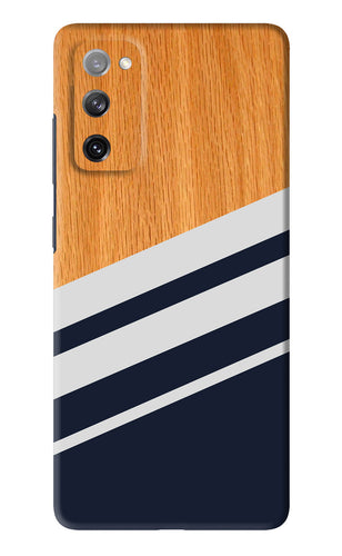 Black And White Wooden Samsung Galaxy S20 FE Back Skin Wrap