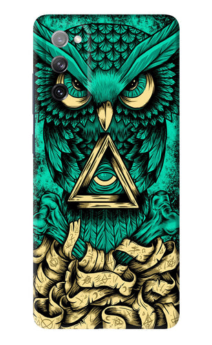 Green Owl Samsung Galaxy S20 FE Back Skin Wrap