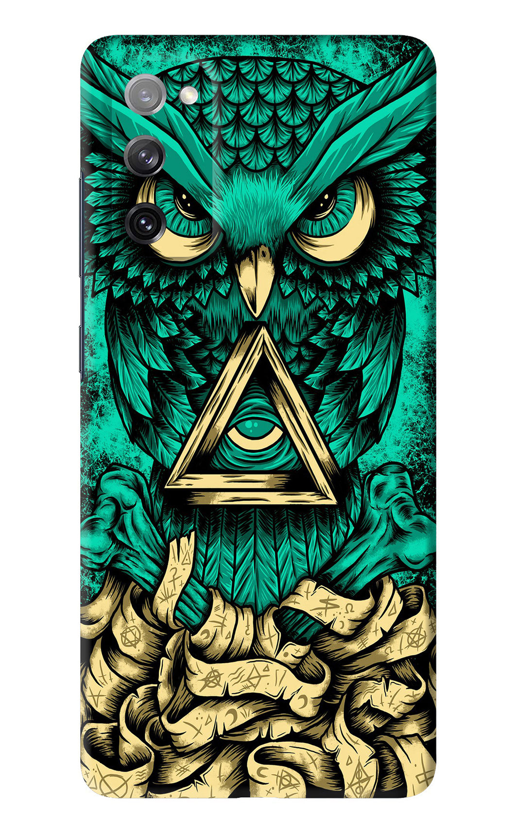 Green Owl Samsung Galaxy S20 FE Back Skin Wrap