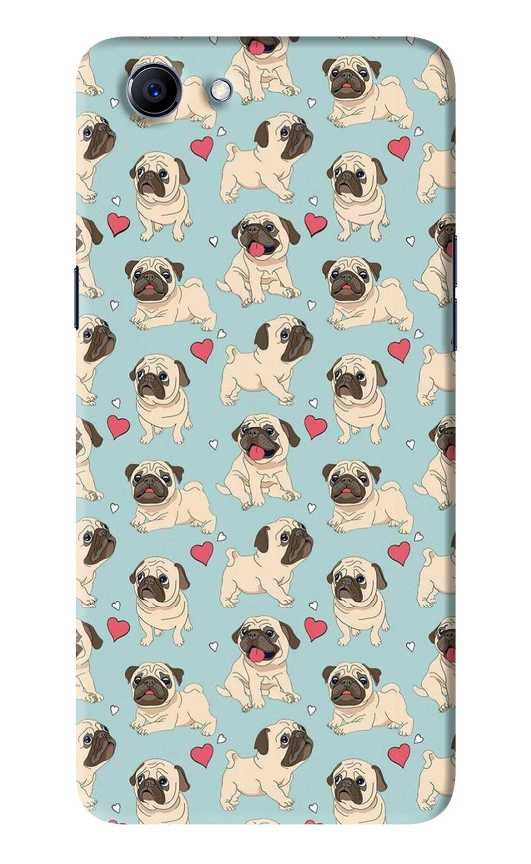 Pug Dog Realme 1 Back Skin Wrap