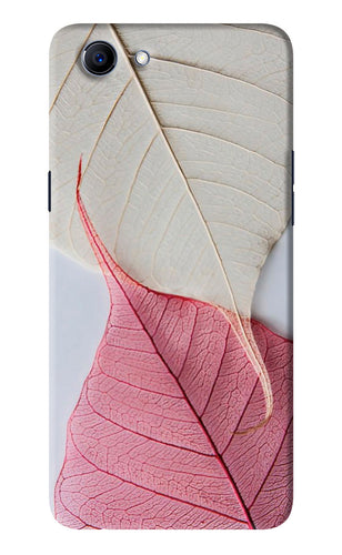 White Pink Leaf Realme 1 Back Skin Wrap