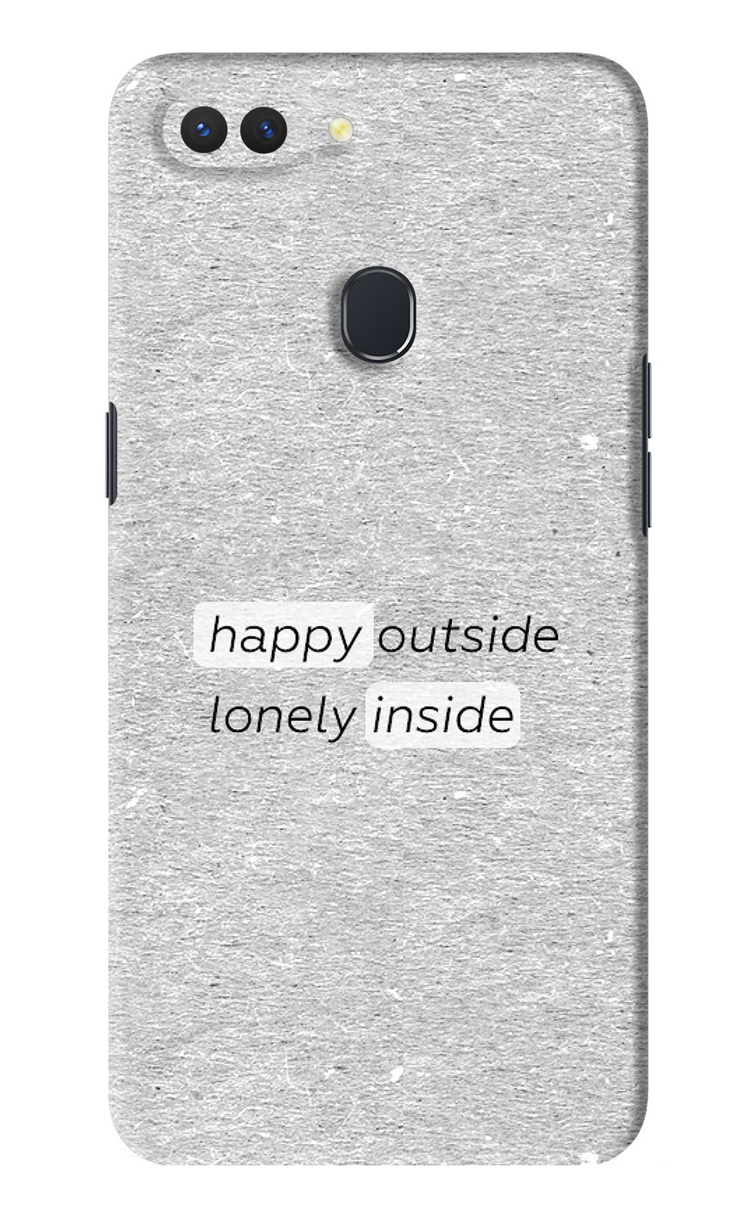 Happy Outside Lonely Inside Realme 2 Back Skin Wrap