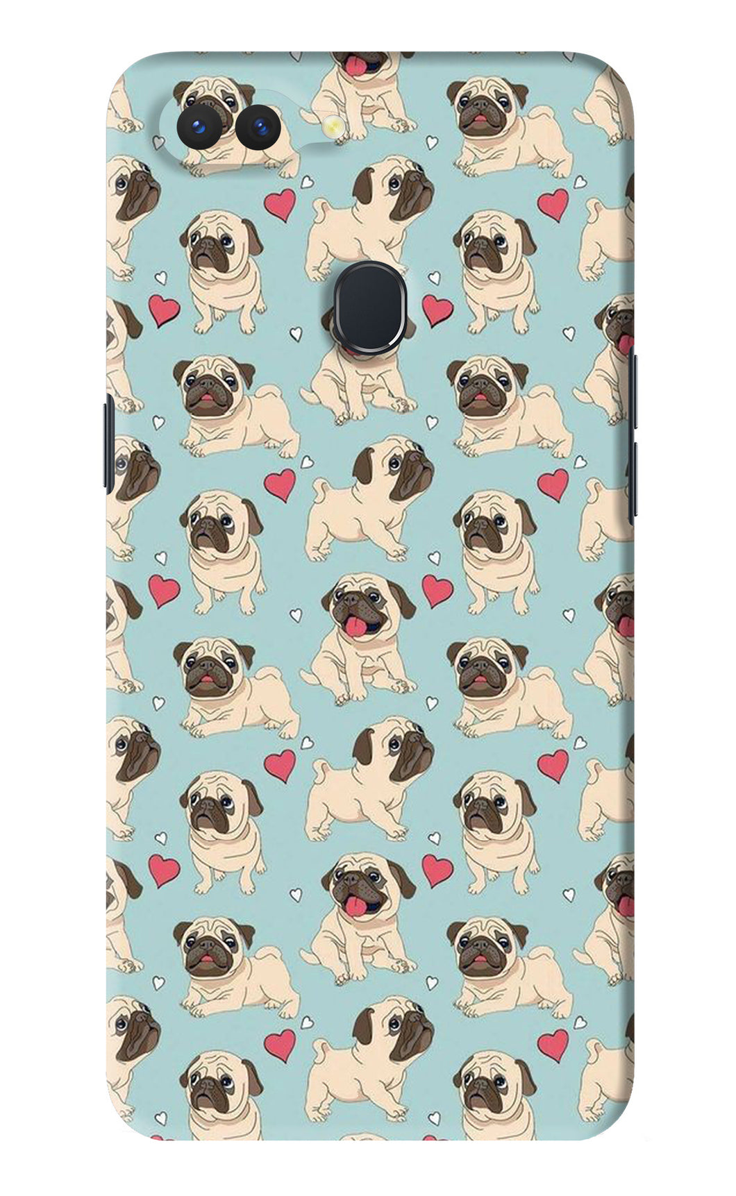 Pug Dog Realme 2 Back Skin Wrap