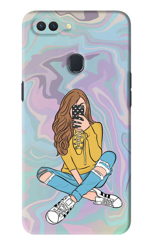 Selfie Girl Realme 2 Back Skin Wrap