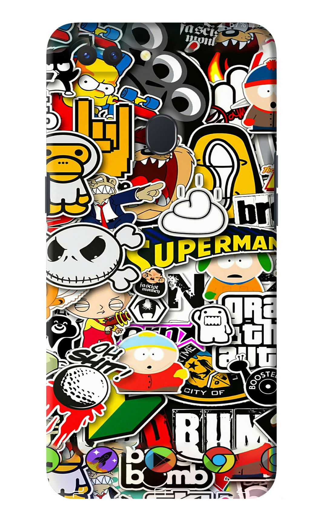 Sticker Bomb Realme 2 Back Skin Wrap