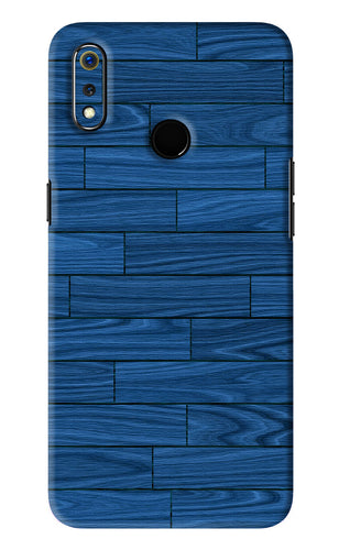 Blue Wooden Texture Realme 3 Back Skin Wrap