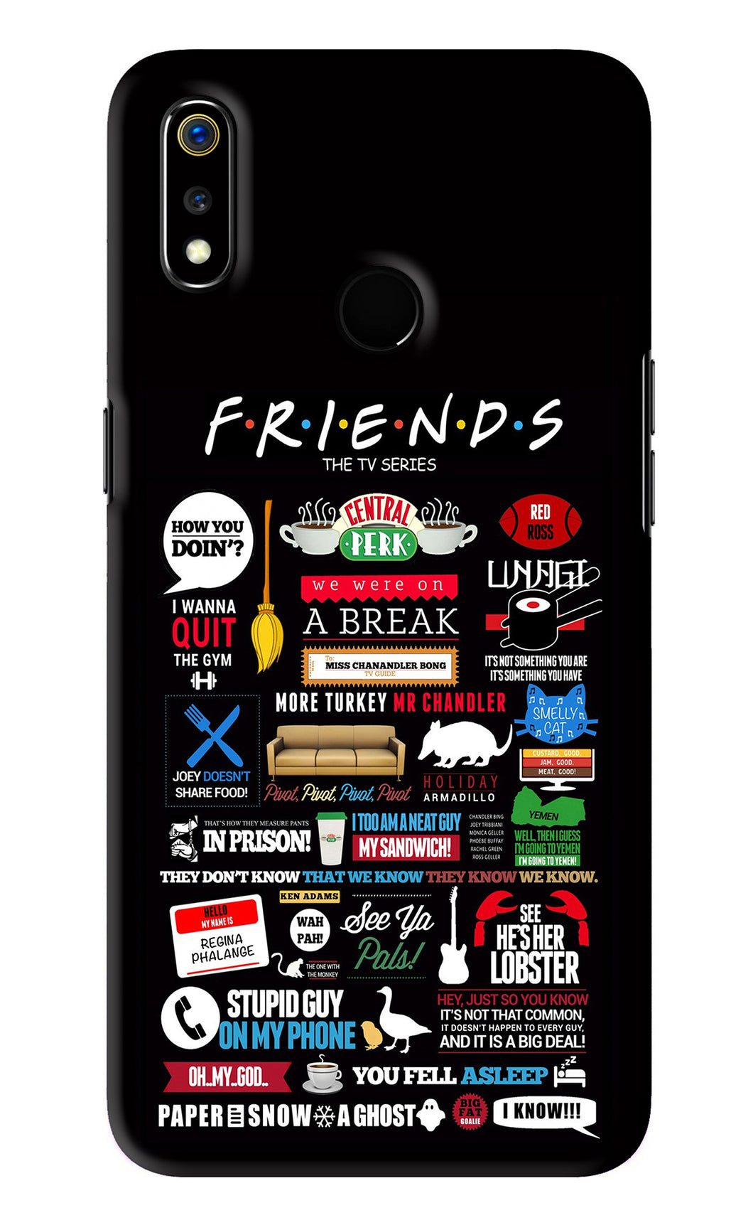FRIENDS Realme 3 Back Skin Wrap