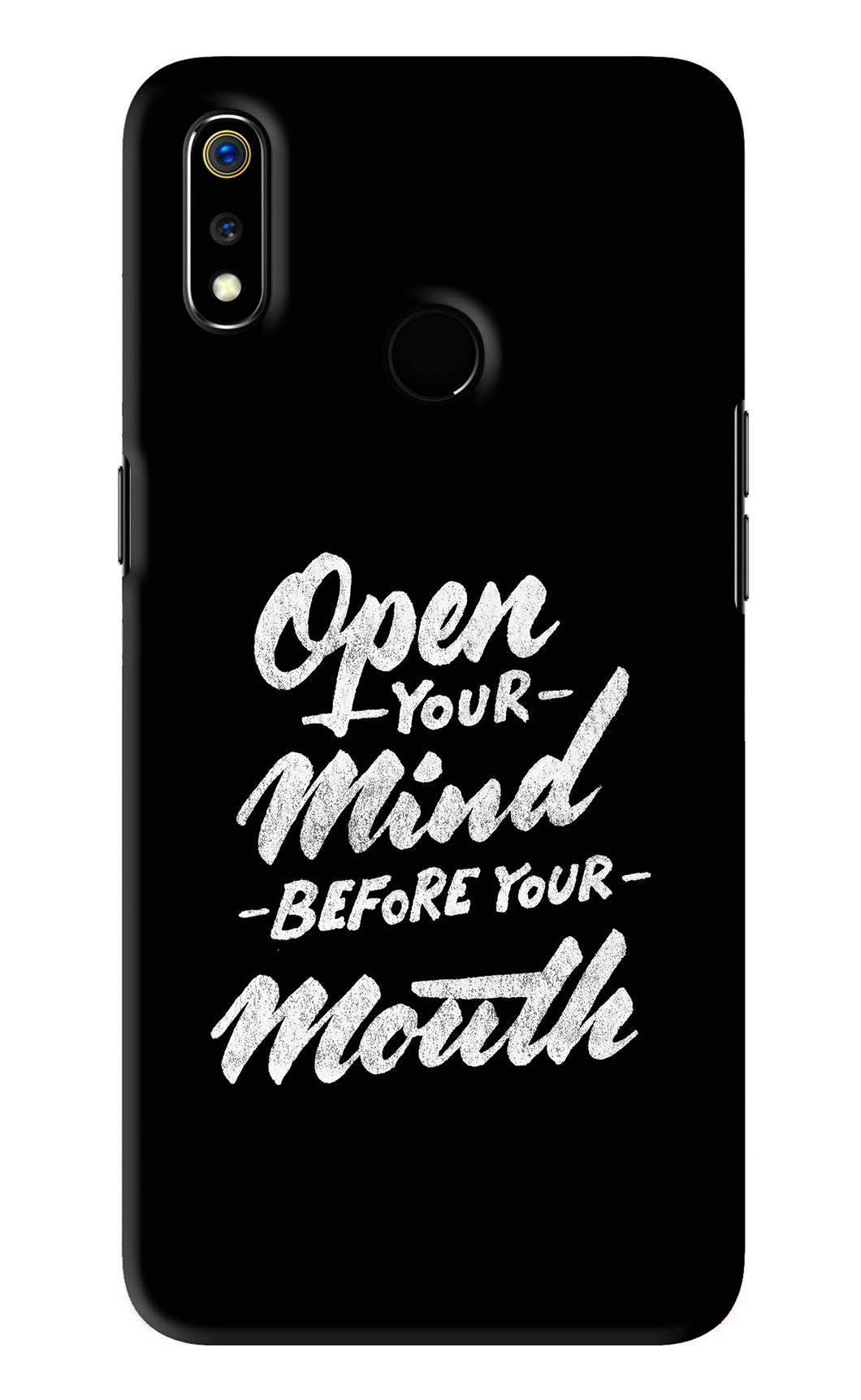 Open Your Mind Before Your Mouth Realme 3 Back Skin Wrap