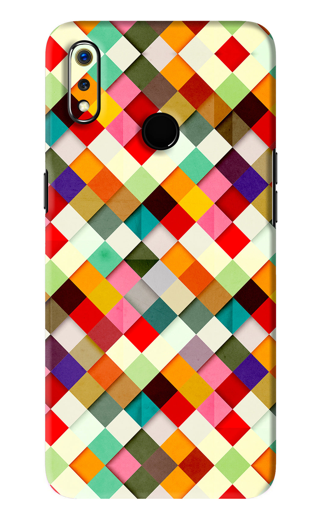 Geometric Abstract Colorful Realme 3 Back Skin Wrap