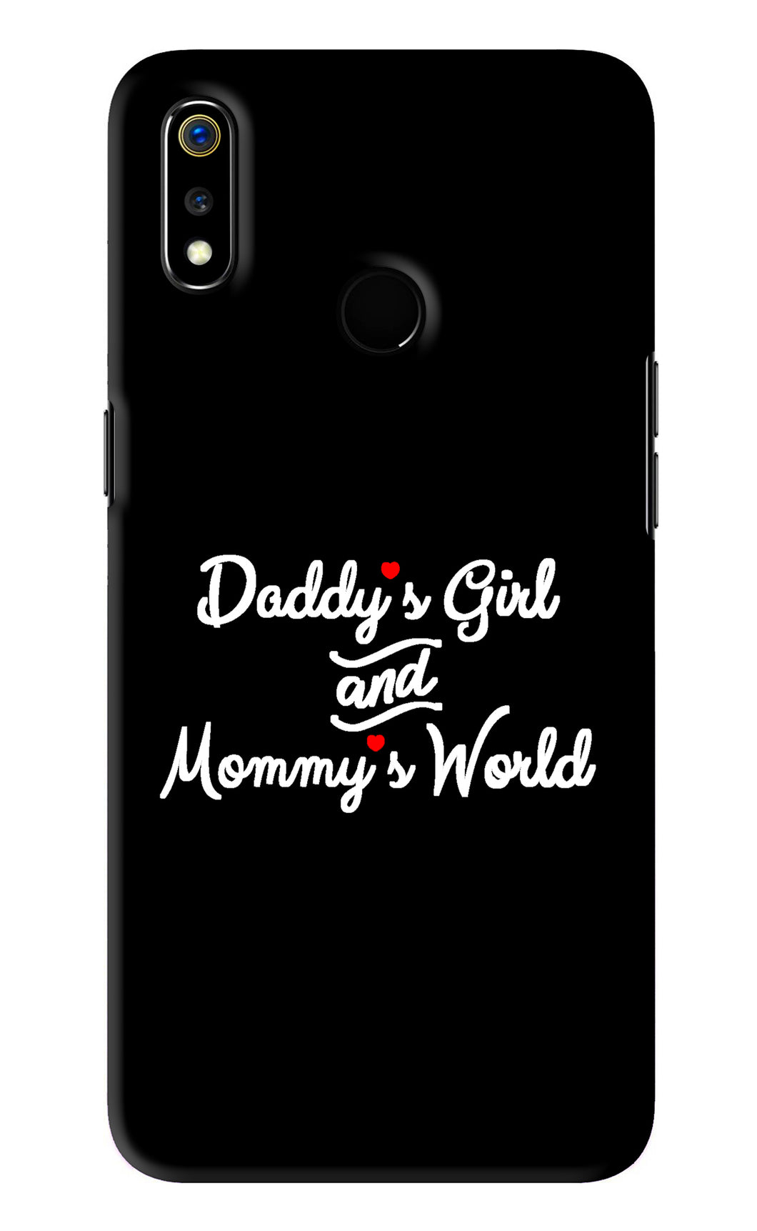 Daddy's Girl and Mommy's World Realme 3 Back Skin Wrap