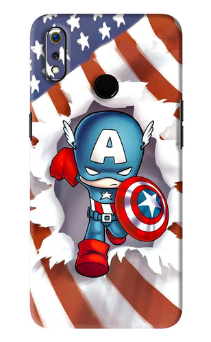 Captain America Realme 3 Back Skin Wrap