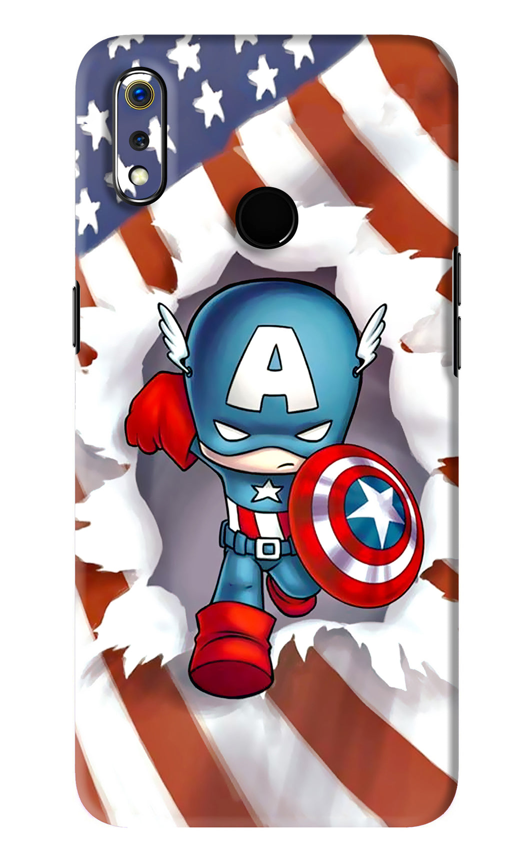 Captain America Realme 3 Back Skin Wrap