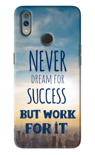 Never Dream For Success But Work For It Realme 3 Pro Back Skin Wrap