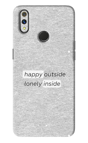 Happy Outside Lonely Inside Realme 3 Pro Back Skin Wrap