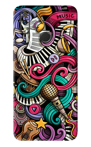 Music Abstract Realme 3 Pro Back Skin Wrap