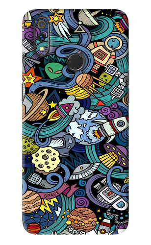 Space Abstract Realme 3 Pro Back Skin Wrap