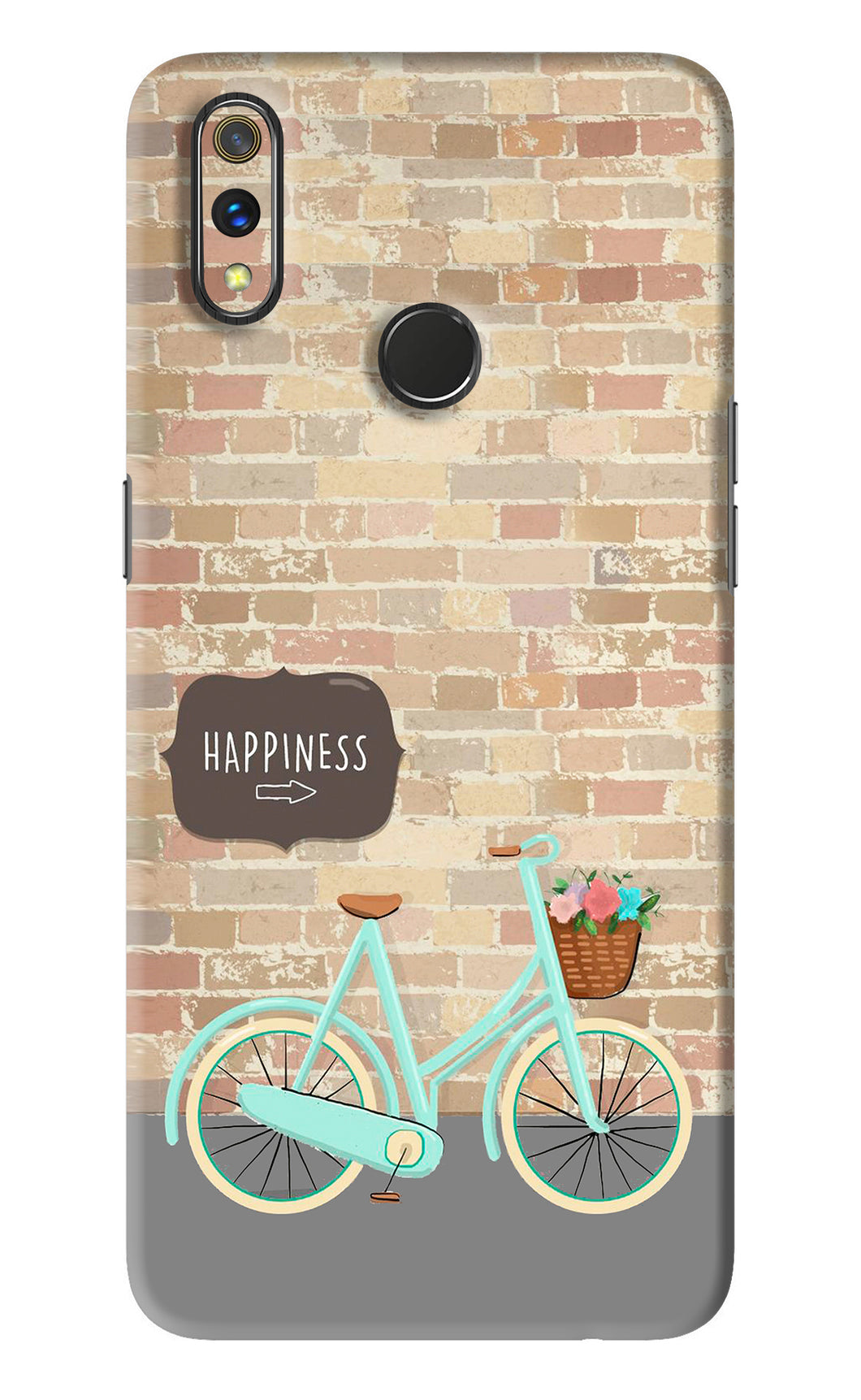 Happiness Artwork Realme 3 Pro Back Skin Wrap