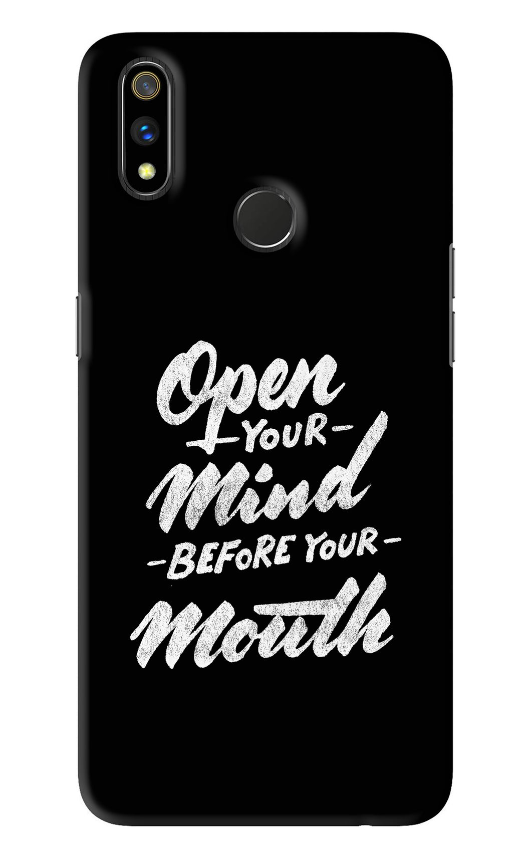 Open Your Mind Before Your Mouth Realme 3 Pro Back Skin Wrap