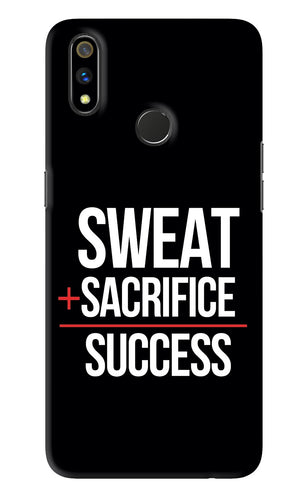 Sweat Sacrifice Success Realme 3 Pro Back Skin Wrap