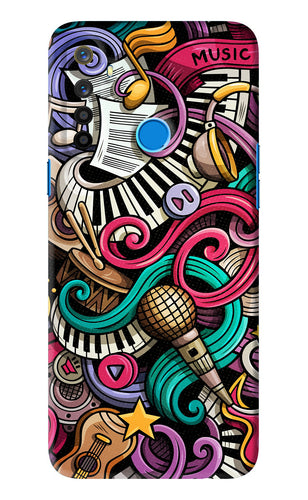 Music Abstract Realme 5 Back Skin Wrap