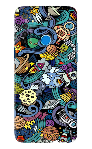 Space Abstract Realme 5 Back Skin Wrap