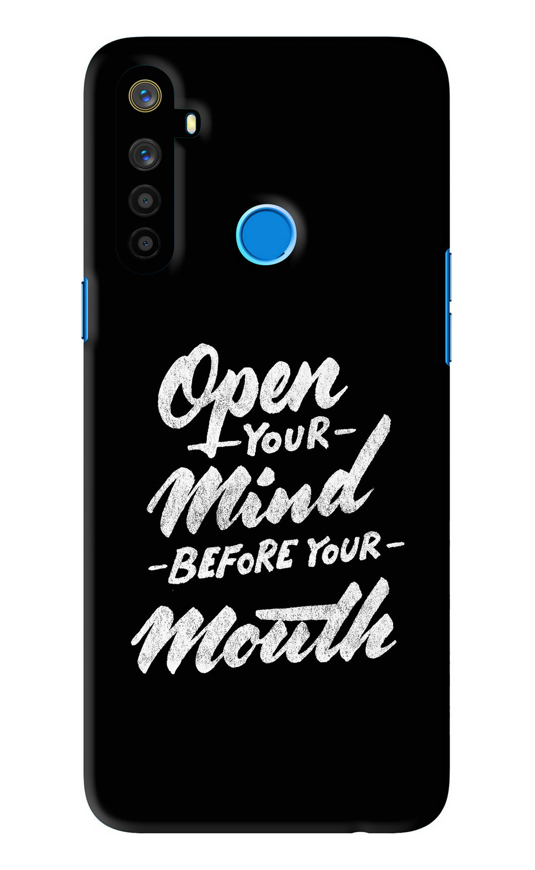 Open Your Mind Before Your Mouth Realme 5 Back Skin Wrap